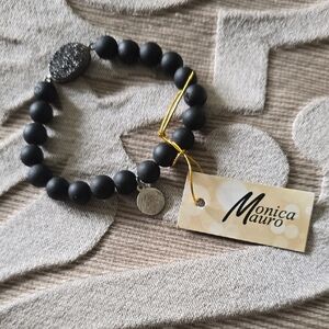 Black Beaded Bracelet